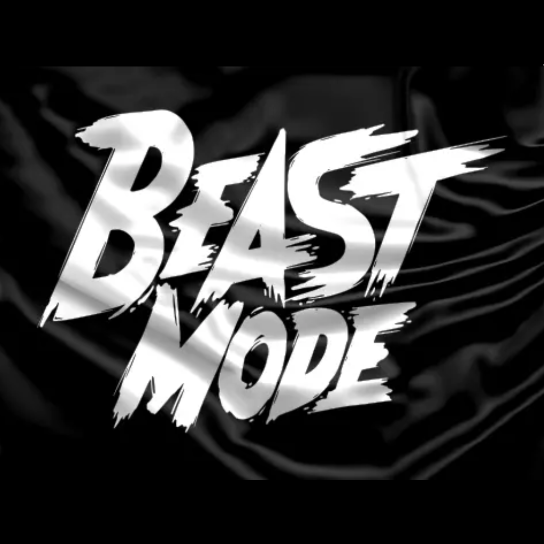 Photo of black flag with 'Beast Mode' text in white