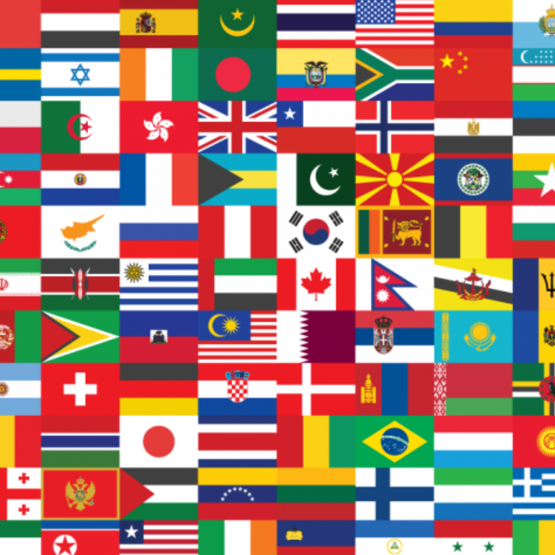 Photo of random country flags